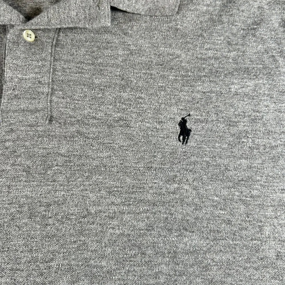 Polo Ralph Lauren Men 3XLT Gray Short Sleeve Pony Logo Jersey Polo Big Tall